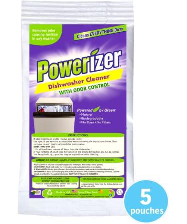 Powerizer Dishwasher Cleaner & Descaler Pouches with Odor Control - 5 Pack | Effective International Shipping - Buy Online on GoSupps.com