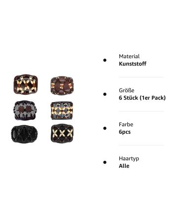 Buy African Hairpise Magic Hair Comb Set - 6 Pcs Elastic Pearls & Double Clips for Effortless Styling | Worldwide Shipping - Buy Online on GoSupps.com