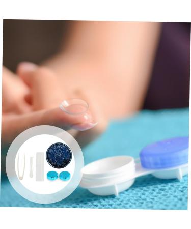 JECOMPRIS Contact Lens Case - Travel Organizer Blue (7.5x3cm) | Durable & Compact Eye Accessories for International Shipping - Buy Online on GoSupps.com
