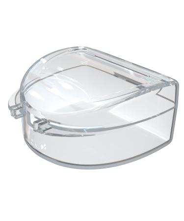 Ventilated Orthodontic Retainer Aligner and Mouth Guard Case Durable Dental Case (Clear)