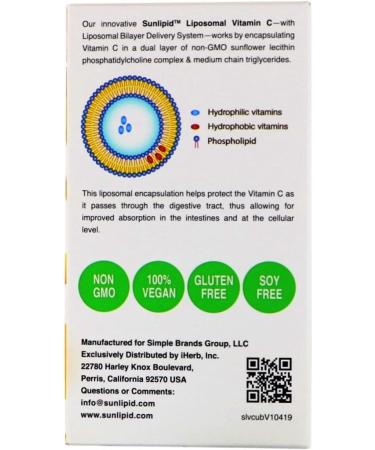 SunLipid Liposomal Vitamin C - Naturally Flavored 30 Packets (5ml Each) - Boost Immunity & Absorption - Buy Online on GoSupps.com