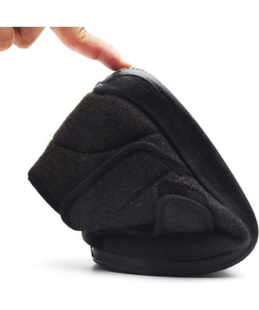 Women's Cozy Memory Foam Diabetic Slippers - Wide Width Adjustable Warm Furry House Shoes with Arch Support - Brown - Size 35 - Buy Online on GoSupps.com