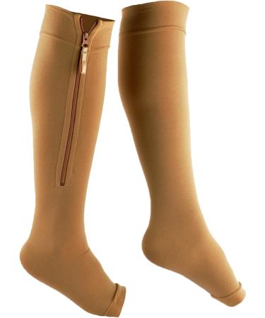 MDRCG Compression Socks with Zipper - Open Toe 3XL B for Optimal Support | International Shipping - Buy Online on GoSupps.com