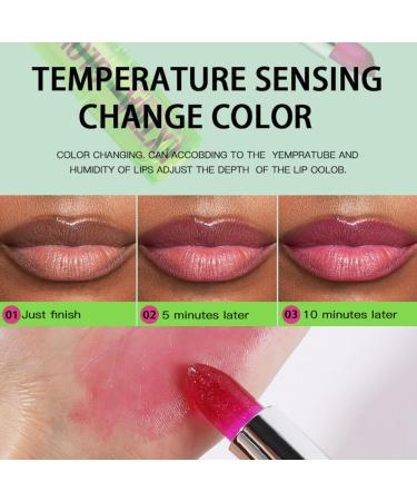 3 PCS Jelly Crystal Vera Lipstick - Magic Color Changing Lip Balm | Long Lasting Nourishing Gloss & Plumping Oil | International Shipping - Buy Online on GoSupps.com