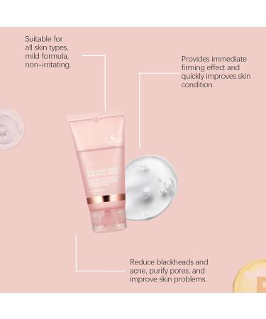 Colla-gen Night Wrapping Ma-sk Bio Coll-agen Peel Off Facial Ma-sks Colla-gen Overnight Wrapping Peel Off Facial M-ask with Brush Collag-en Hydrating Peel-Off M-ask for All Skin Types - Buy Online on GoSupps.com