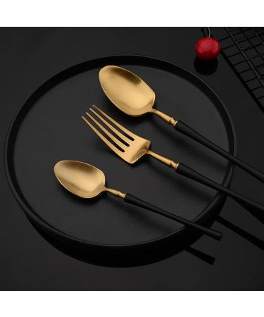 Flatware Sets 24Pcs/6Set Gold Cutlery Set Knife Fork Tea Spoon Flatware Dinnerware 304 Stainless Steel Dinner Silverware Kitchen Tableware Set (Color : Pink Silver) - Buy Online on GoSupps.com