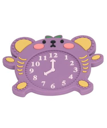 Teething Sensory Toy Alarm Clock Shaped Portable Cute Soft Cartoon Teething Toy for Home (Type 1)