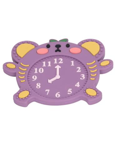 Gum Relief Teething Toy Reusable Cute Elastic Bright Color Alarm Clock Shaped Soft Silicone Teething Toy for Travel (Type 1)