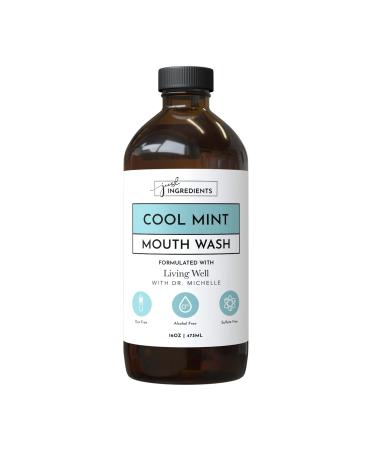 Cool Mint Remineralizing Mouthwash | Hydroxyapatite & Colloidal Silver Formula | Alcohol-Free Natural & Organic | Fluoride-Free Mouth Rinse