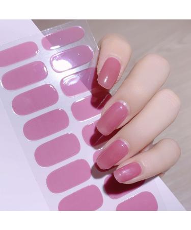 Buy 8 Sheets Semi Cured Nail Polish Stickers - Gradient Glitter & Solid Color Gel Wraps | Self-Adhesive Multicolored Nail Strips for Women & Girls | Perfect Manicure Decoration Supplies - Buy Online on GoSupps.com