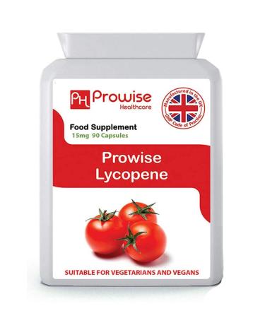 Lycopene 10% Beadlet 15mg 90 Capsules - UK Manufactured | GMP Standards by Prowise Healthcare - Suitable for Vegetarians and Vegans - Buy Online on GoSupps.com