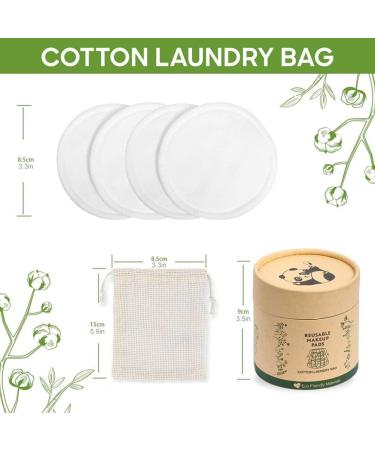 Yusat Reusable Makeup Remover Pads - Bamboo & Cotton Washable Eco-Friendly 20 Pieces with Laundry Bag & Storage Box - Buy Online on GoSupps.com
