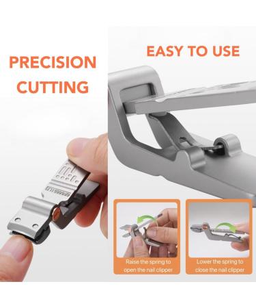 Ultra Compact Nail Clippers for Outdoor - Sharp Toenail Clipper for Thick Nails Premium Steel Nail Cutter Safe Trimmer with Catcher for Traveling Home Office - Buy Online on GoSupps.com