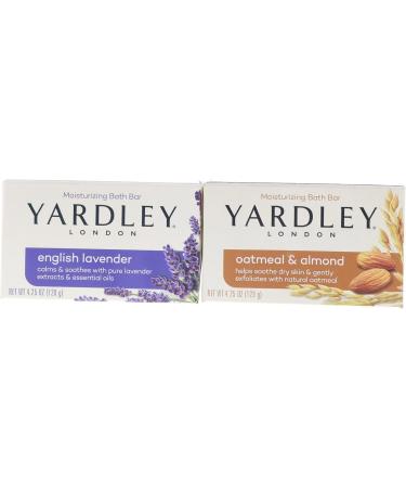 Yardley London Moisturizing Bath Bars - English Lavender Oatmeal & Almond | Shop Internationally - Buy Online on GoSupps.com