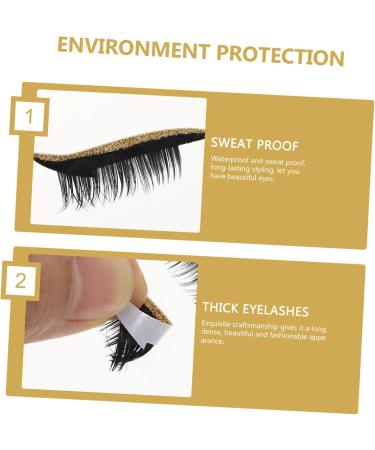 Angoily 4 pairs Eye Adhesive Girls Eyelashes Makeup Temporary Glitter for Waterproof with Supplies Line 1 count (Pack of 1) Gloden - Buy Online on GoSupps.com