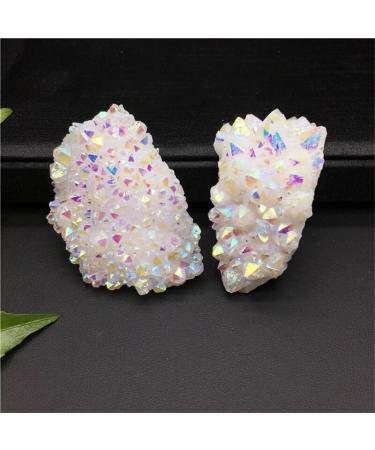 Natural White Crystal Cluster Electroplated Angel Quartz Crystal Cluster Colorful Point Enegry Stone JIZTGEDM (Size : 100-150g) - Buy Online on GoSupps.com