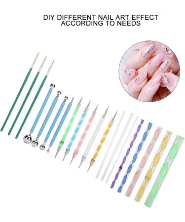 Mandala Dotting Kit - 20 Pcs Double Sided Dotting Tools & Nail Brush Set - Buy Online on GoSupps.com