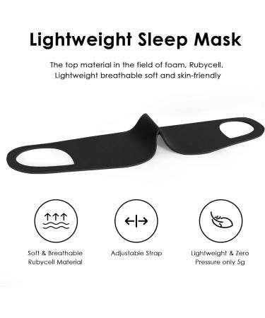 FRESHME Zero Pressure Sleep Mask - Lightweight Breathable Eye Mask for Sleeping with Elastic Strap - Soft & Comfortable Eye Blinder for Men and Women - Ideal for Travel and Yoga - Buy Online on GoSupps.com