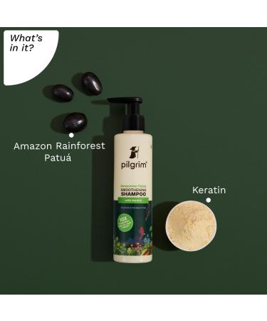 Pil-grim Patu & Keratin Hair SMOOTHENING SHAMPOO for Dry & Frizzy hair | Sulphate & Paraben free shampoo for Women & Men | Shampoo for hair Smoothening & healthy scalp | 200 ml - Buy Online on GoSupps.com