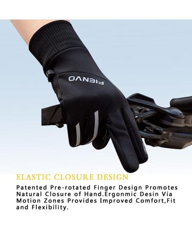 FIENVO Winter Gloves - Thermal, Water Resistant, Windproof, Touch Screen - Black Large - Buy Online on GoSupps.com