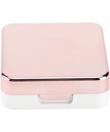 Light Pink Mini Contact Lens Box - Travel Case & Eye Care Set | Reflective Storage Container for Lenses - Buy Online on GoSupps.com