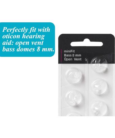 Hearing Aid Domes for Oticon - Minifit Double Vent Bass (6mm/2 Pack) & Universal 8mm Open Vent Replacement Supplies - Buy Online on GoSupps.com
