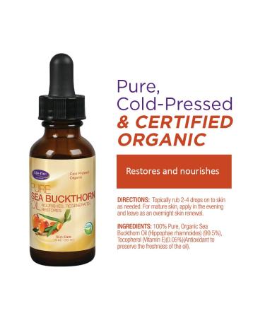 Life-flo Pure Sea Buckthorn Oil 1 fl oz | Skin & Hair Nourishing Oil - Buy Online on GoSupps.com