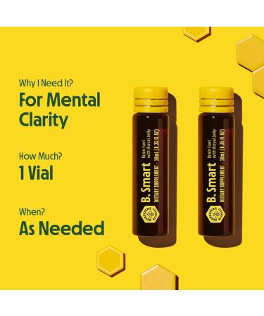 Beekeeper's Naturals B. LXR Brain Fuel - 3 Vials (0.35 fl oz each) for Enhanced Focus - Buy Online on GoSupps.com