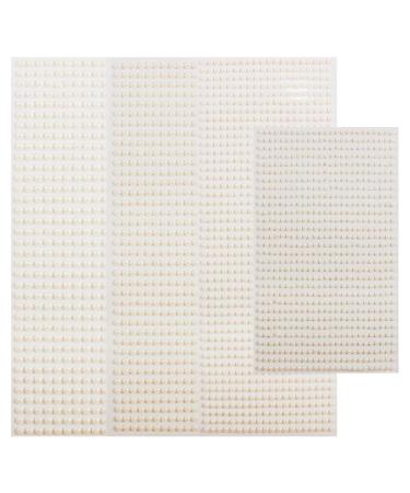 Pearl Rhinestone Stickers for Eyes, Face & Body - 3D Self Adhesive White Pearl Jewels for Makeup, Nails & DIY Crafts - 4 Sheets - Buy Online on GoSupps.com