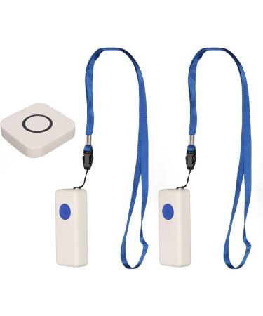 Pusokei Wireless Call Button System for Seniors - 2 Transmitters 1 Receiver 4 Volume Levels 330m Range - Ideal for Nursing Staff & Elder Care - Buy Online on GoSupps.com