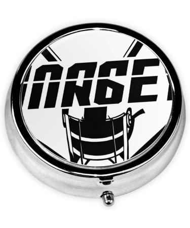 Hockey Printed Mini Round Pill Box - 3 Compartment Travel Pill Organizer | Portable Medicine Case for Home & Office - Buy Online on GoSupps.com