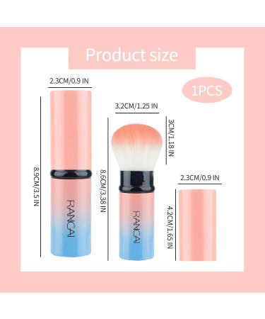 Blusher Brush Soft Powder Makeup Brush for Face Retractable Kabuki Brush Retractable Powder Brush for Powder Mineral Foundation Blending Blush Buffing Makeup Brush Aluminum Handle Pink - Buy Online on GoSupps.com