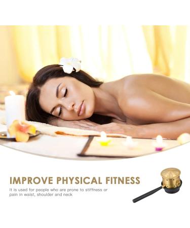 Faruta Moxa Cone Burner - Copper Moxa Stick Holder with Handle for Moxibustion Therapy - Healing Box & Tools for Back Leg Belly Waist - Buy Online on GoSupps.com