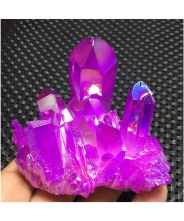 Electroplate Fuschia Aura Quartz Crystal Cluster Natural Stones and Minerals for Home&Wedding Decoration Home Goods - Buy Online on GoSupps.com