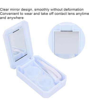 Portable Contact Lens Container Set with Mirror Tweezers & Applicator Travel-Friendly Chrysanthemums Design for Daily Use - Buy Online on GoSupps.com