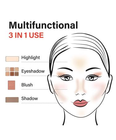 10 in 1 Color Eyeshadow Palette - Matte Shimmer & Glitter - Neutral Nudes & Pink Makeup with Mirror - 01 Coffee - Buy Online on GoSupps.com