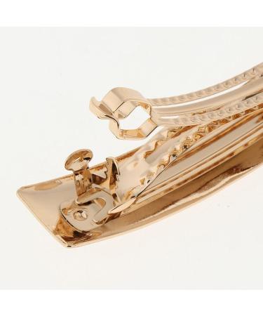 Buy Gold Alloy French Hair Clip for Women | Automatic Thick Hair Clip | Stylish Accessories for All Hair Types - Buy Online on GoSupps.com
