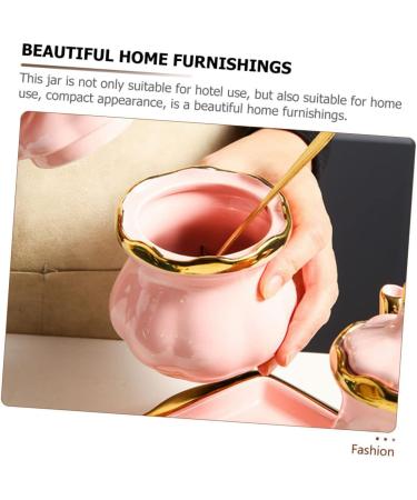 Zerodeko 1 Set Seasoning Jar Set Terrarium Fogger Seasoning Storage Jar Ceramic Seasoning Dish Holder Condiment Jars Salt Shaker Sugar Condiment Jar Stainless Steel Condiment Bottle Nordic 22.5X14CM Pink - Buy Online on GoSupps.com
