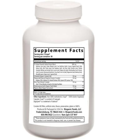 Biogenic Foods Eliminator - Natural Intestine & Colon Cleanser 120 Veggie Capsules - Buy Online on GoSupps.com