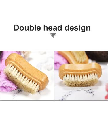 Buy Lurrose 3-Stage Nail Brush Cleaning Tool Double-Sided Beechwood Manicure & Pedicure Brush for Perfect Fingernail Care - International Shipping Available - Buy Online on GoSupps.com
