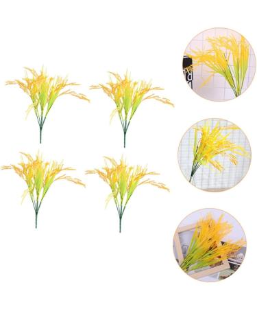 Zerodeko 4pcs 7 Simulated Rice Wheat Ear Flower House Decorations for Plants Realistic Wheat Ear Faux Plants Fake Wheat Ear Faux Greenery Artificial Ears of Wheat Paddy Plastic - Buy Online on GoSupps.com