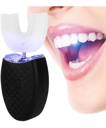 U-Shaped Electric Toothbrush for Kids & Adults | Soft Brush Hair Automatic Cleaning | Mouth Care Tool in Black - Buy Online on GoSupps.com