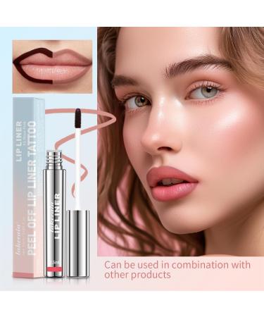 HOPHAT 4PCS Peel Off Lip Liner Set Easy Peel & Reveal Lip Stain Waterproof Long Lasting Peel Off Lipstick Lip Liner Makeup Beauty - Buy Online on GoSupps.com