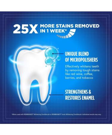 Rembrandt Intense Stain Toothpaste Mint 3.5 Oz - Pack of 2 | Smudge Away Stains - Buy Online on GoSupps.com
