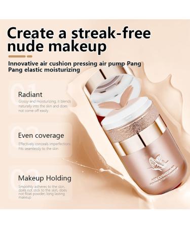 Butterfly Cushion Bb Cream Butterfly Air Cushion Powder Puff Bb Cream Moisturizing Concealer Makeup Base Bb Liquid Foundation Effectively Cover Skin Blemishes (#02) - Buy Online on GoSupps.com