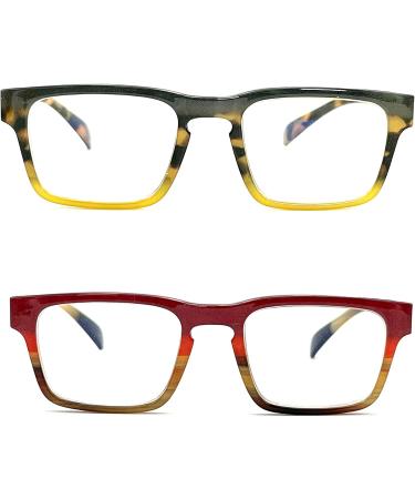 EZ Women & Men Reading Glasses - Blue Light Blocking Slim Compact Computer Readers 1.5x - Buy Online on GoSupps.com