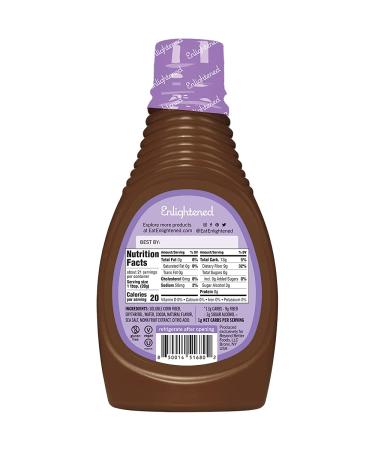 Enlightened Keto Chocolate Syrup - Gluten-Free, Vegan, Kosher, Sugar-Free - 20 Calories, 1 Net Carb - Zero Sugar Syrup for Ice Cream, Coffee, Pancakes - 15 oz - Buy Online on GoSupps.com