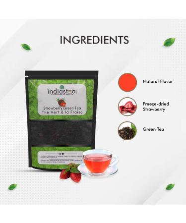 Strawberry Green Tea | India's Original Tea (50 cups) | Rich in Vitamin C - Buy Online on GoSupps.com