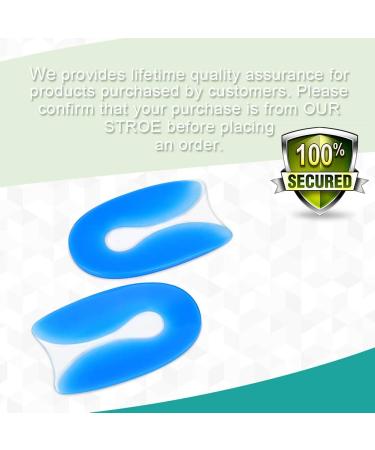 Gel Heel Pillow Cushion | Orthopedic Silicone Caps for Heel Spur & Plantar Fasciitis Relief | Medical Soft Insoles for Unisex - Buy Online on GoSupps.com