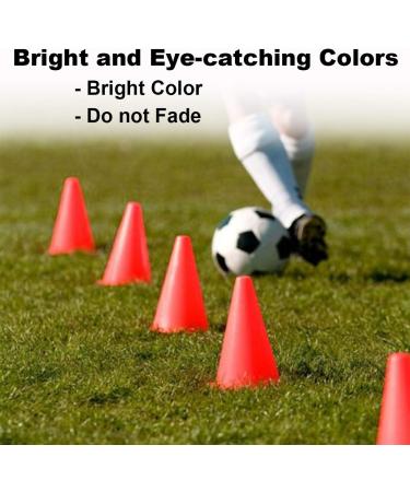 DUNCHATY 40 PCS 7 Inch Plastic Soccer Cones for Agility Training - 4 Colors 40Pack Sports Cones - Buy Online on GoSupps.com